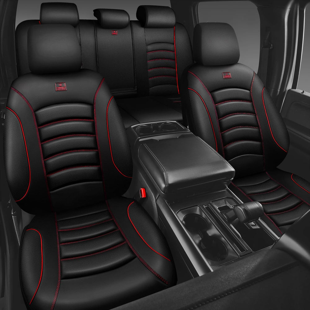 CAR PASS 3D Foam PU Leather Car Seat Covers, Universal Seat Covers Full Sets ...