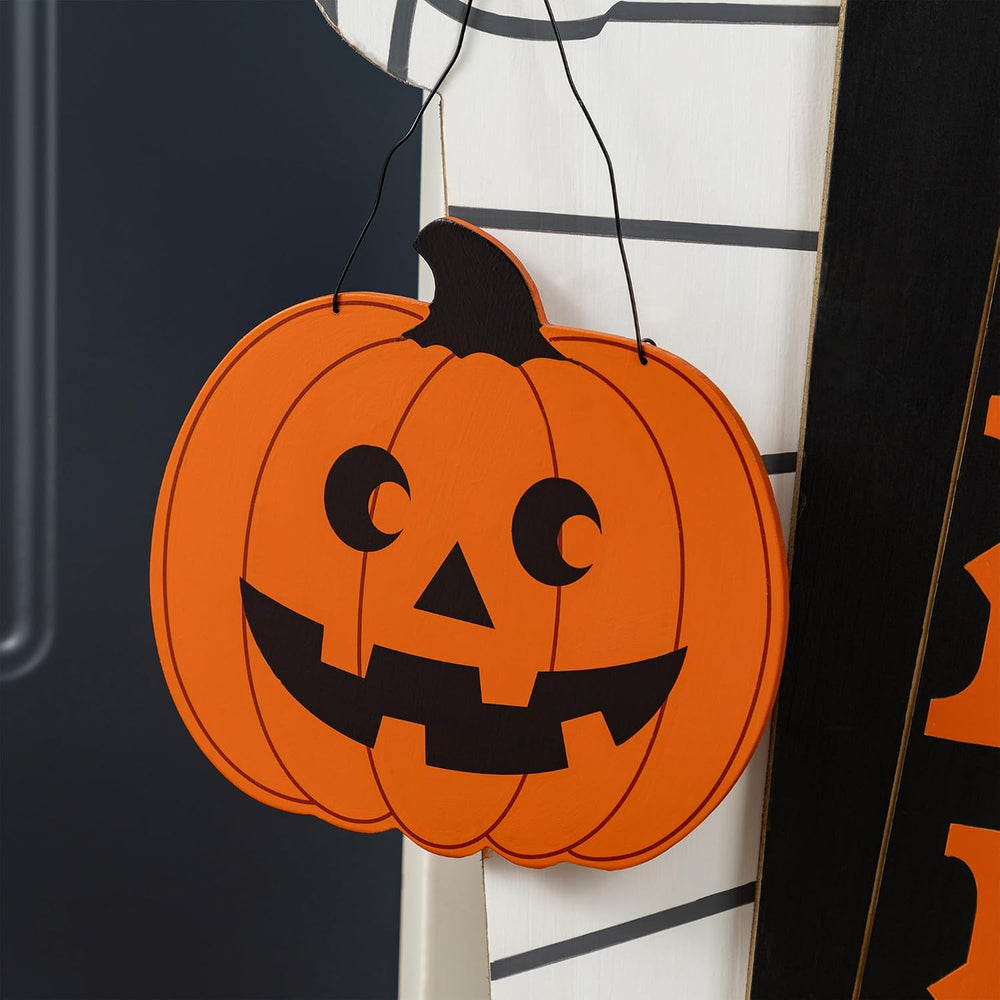 Glitzhome 38"H & 42"H Halloween Wood Mummy & Welcome Coffin...