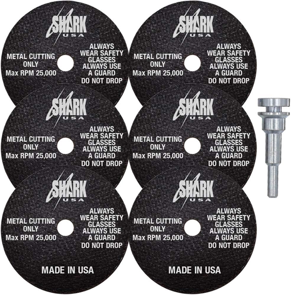 Shark Industries PN-26-6M Die Grinder Cut-Off Wheel and Mandrel Kit Including...