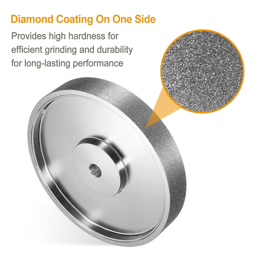 HARFINGTON Diamond Lapidary Wheel 6 Inch x 1 Inch with 1/2" Arbor Hole 1...