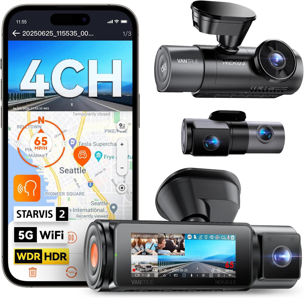 Vantrue N5S 4 Channel 360 Degree 2.7K Dash Cam