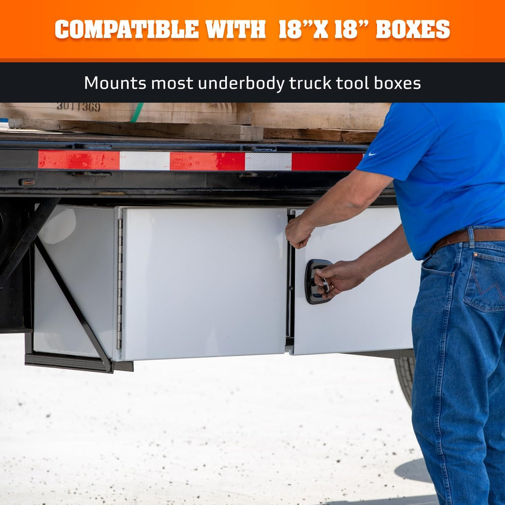 Buyers Products 1701005B Underbody Truck Box Brackets 18 x 18 In Black