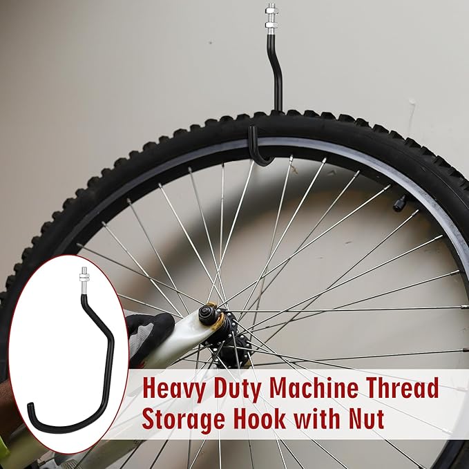 Shimeyao 8 Pcs Machine Thread Bicycle Storage Hook