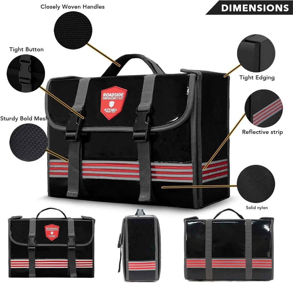 Car Emergency Kit (126 Piece)，Gift for Father Women Friend, Premium Roadside ...