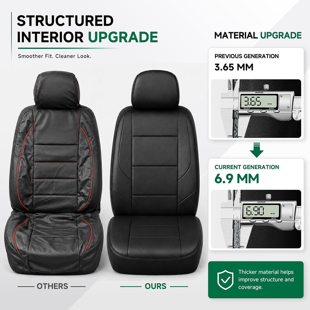 GIANT PANDA 2PCS Front Seat Covers for Chevy Silverado & GMC Sierra 1500 ...