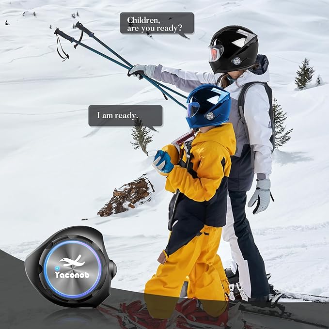 Y3 Helmet Bluetooth Intercom Headset, Auto Answer Phone, Active Noise (2 Pack)