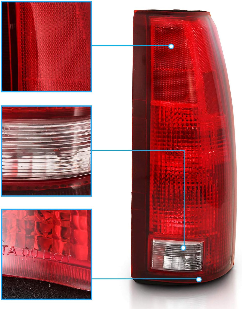 AmeriLite for 1988-2000 Chevy GMC C/K Silverado Sierra Truck Tahoe Suburban O...