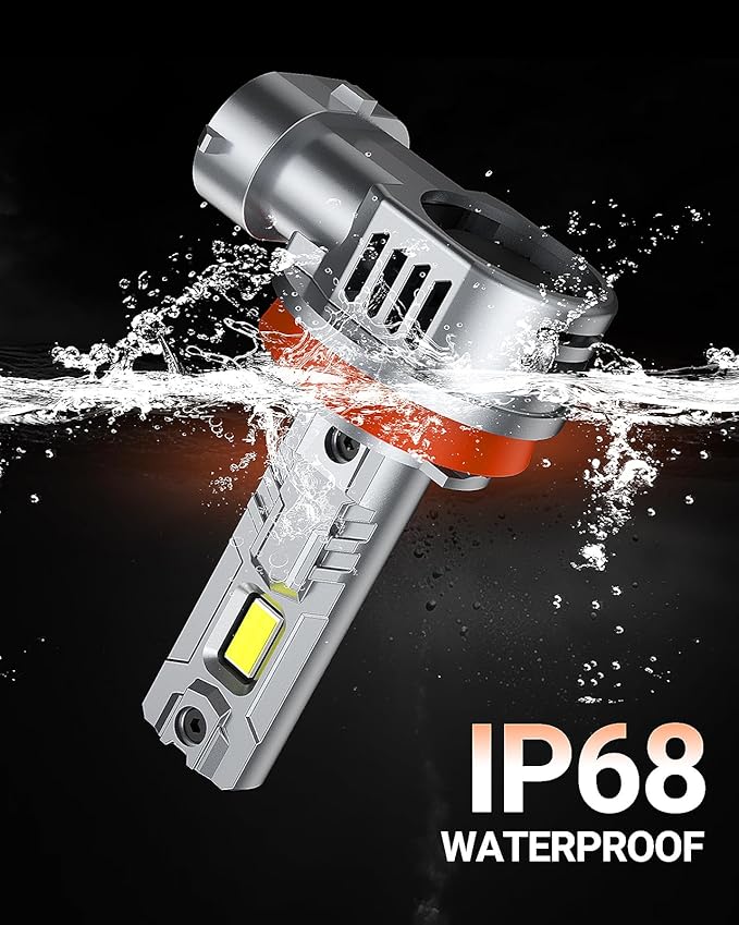 SEALIGHT H11 H8 H9 H16 Bulbs, 1:1 Design 50000LM (Pack of 2)