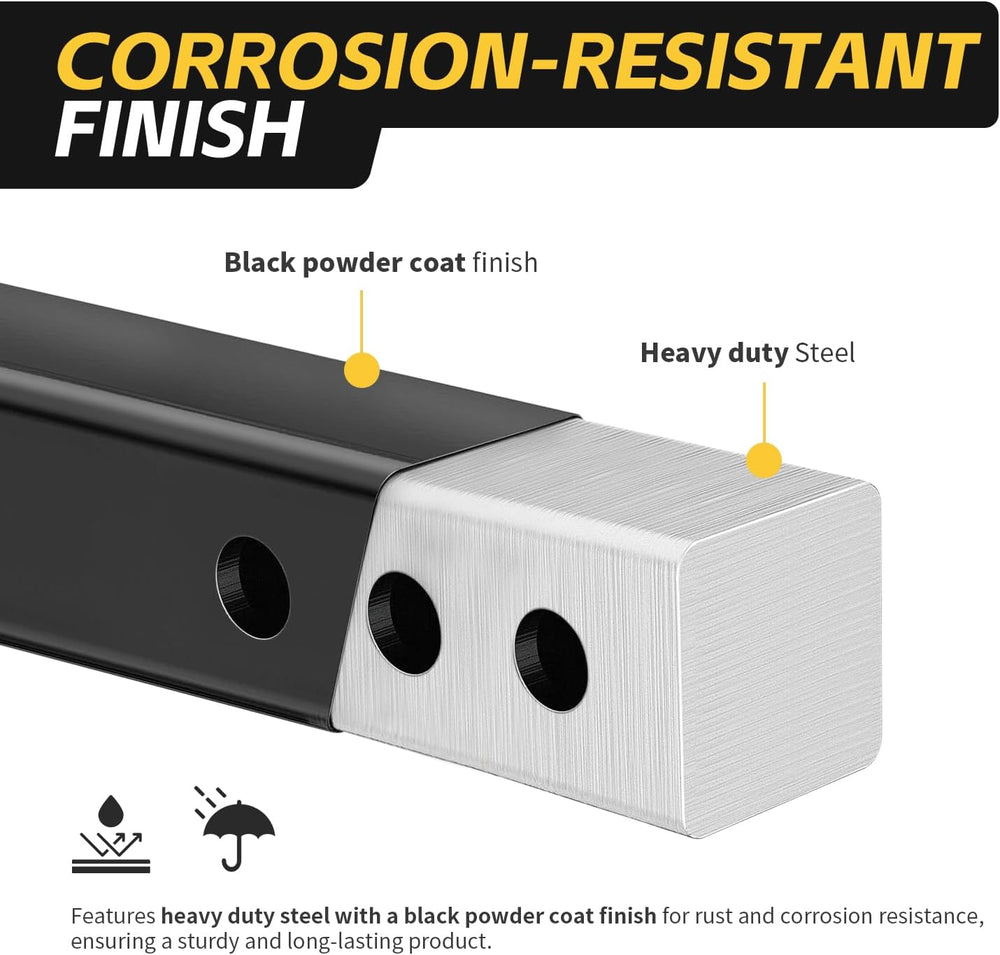 MaxxHaul Trailer Hitch Riser for 2" Receivers, 6" Rise or Drop Soli...