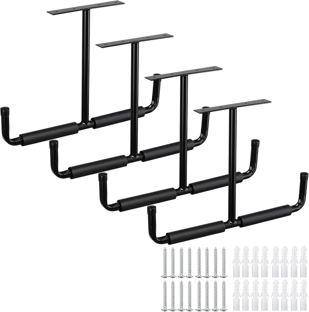 Garage Ceiling Storage Hooks, 4 Pack Overhead Garage Storage Rack
