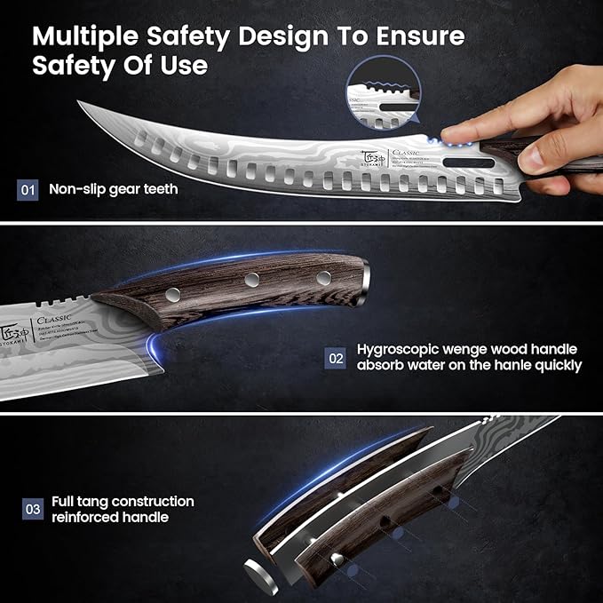 Butcher Knife Set, Breaking & Boning Knife, Japanese Style High Carbon Steel