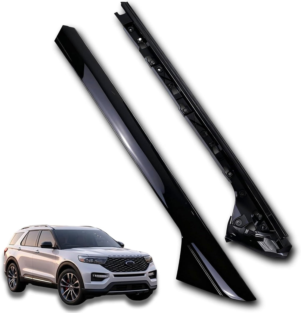 Right Passenger Side Windshield A-Pillar Molding Trim, Outer Cover Compatible...