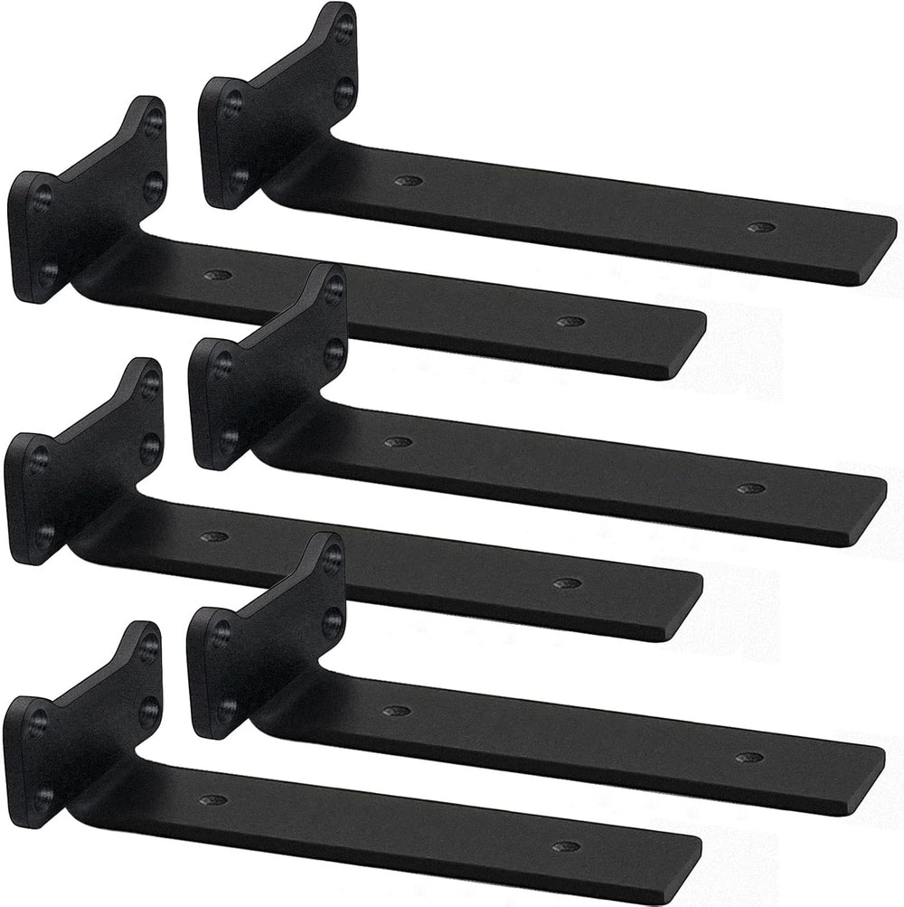 Floating Shelf Brackets Heavy Duty Industrial L Shelf Bracket - 5mm Thick Pre...