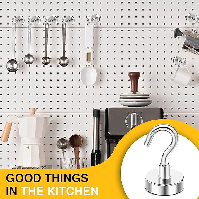 DIYMAG Neodymium 100 Pack Magnetic Hooks, Facilitate Hook