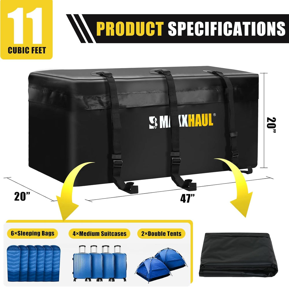 MaxxHaul 70209 Soft Shell Cargo Carrier Bag for Hitch Mount Cargo Rack - Heav...