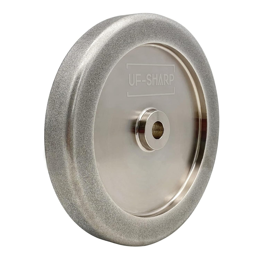 6 inch 4 in 1 CBN Grinding Wheel,180 Grit,1.25" Wide,1/2" Bore