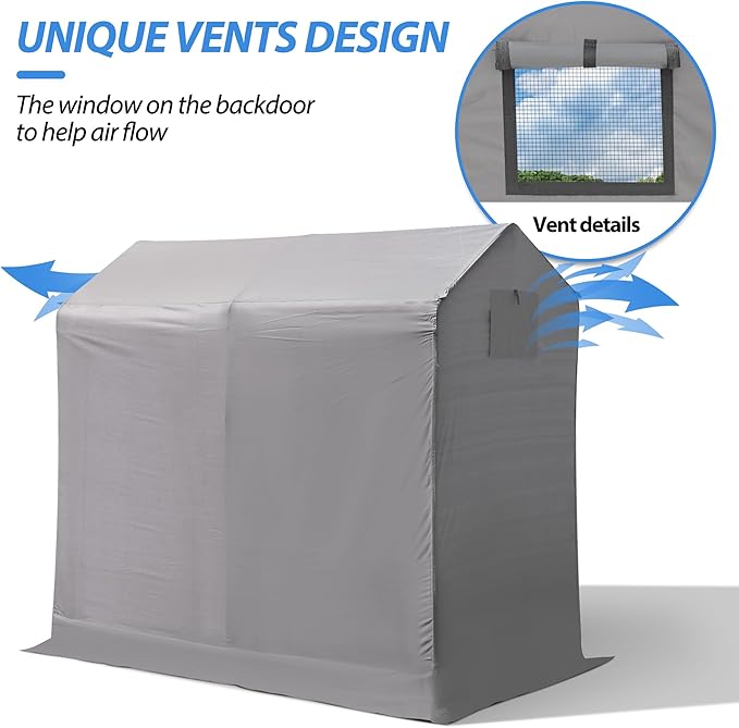 Outdoor Storage Shed 6 x 3Ft Heavy Duty Portable Storage Shelter