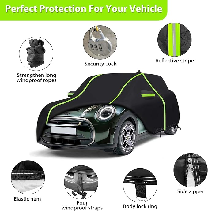 Car Cover for 2002-2024 Mini Cooper/Cooper S/Hardtop 2-Door, PEVA Full Car