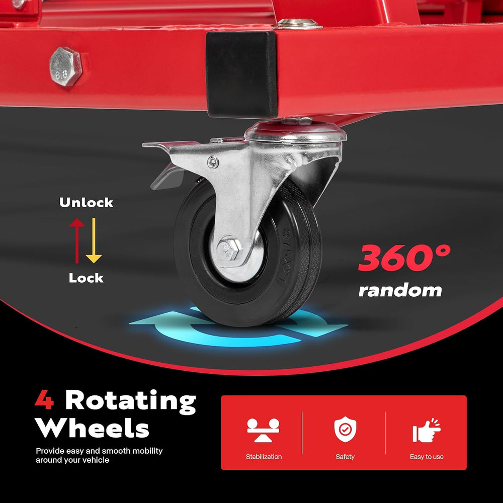 VIVOHOME Topside Automotive Engine Creeper, 400LBS Capacity | Foldable Creepe...