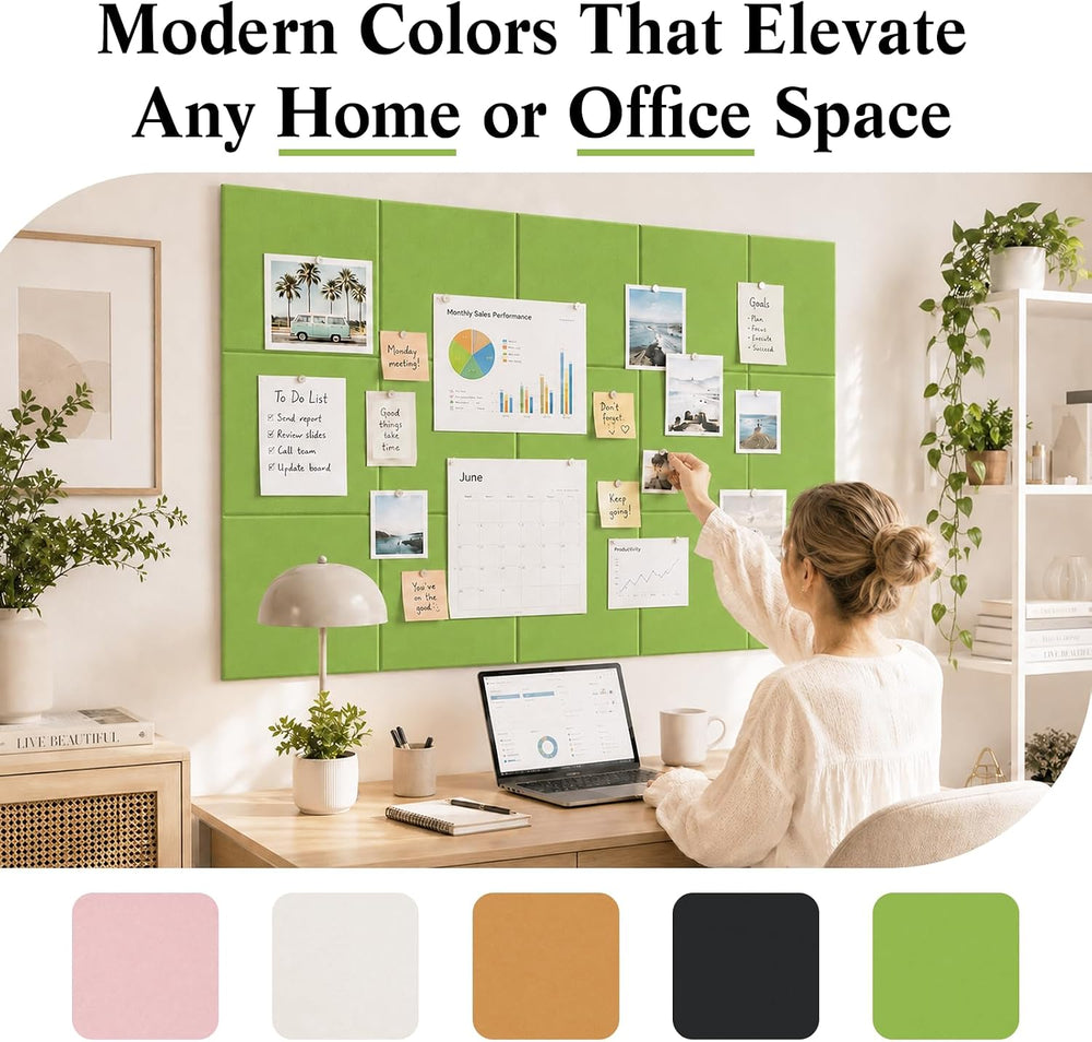 48" x 36" Decorative Bulletin Boards, Large Cork Board Alternative ...
