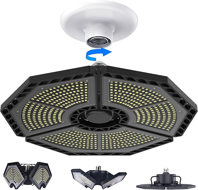 LED Garage Lights, 140W 18500 Lumens Garage Ceiling Lighting, 6000K Daylight
