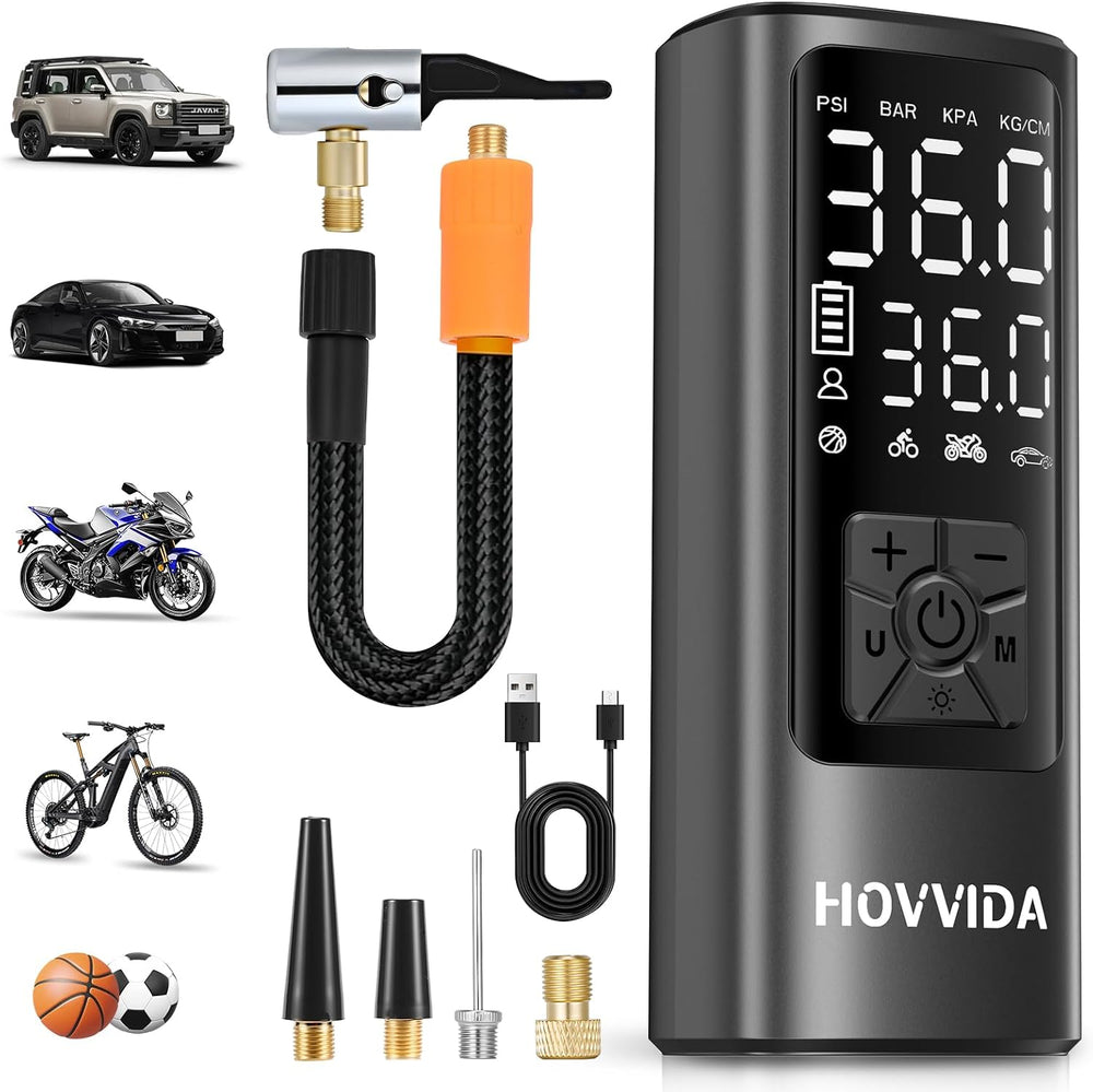 Bike Pump Electric, Portable Air Compressor for Car Tires 150PSI