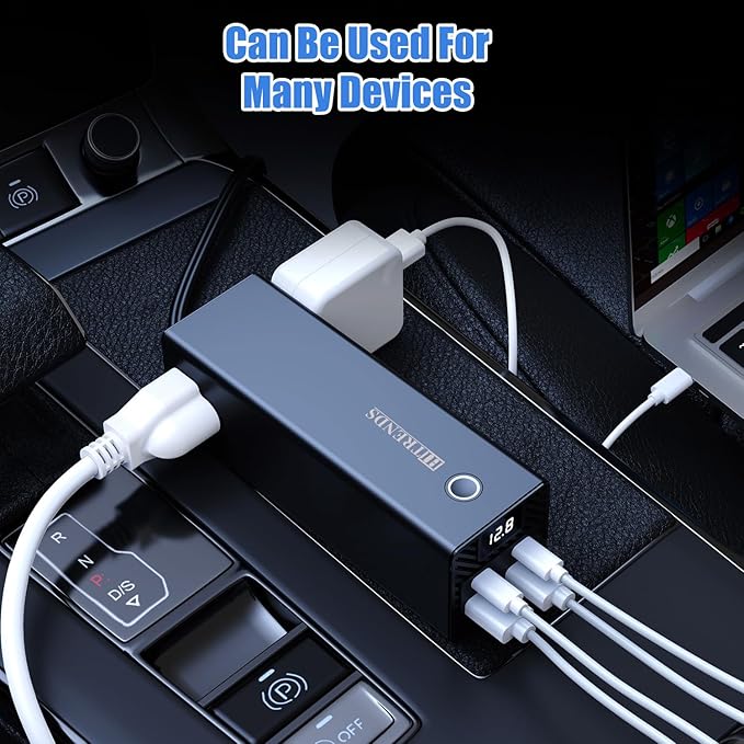 HITRENDS 300W Car Power Inverter, DC 12V to AC 110V