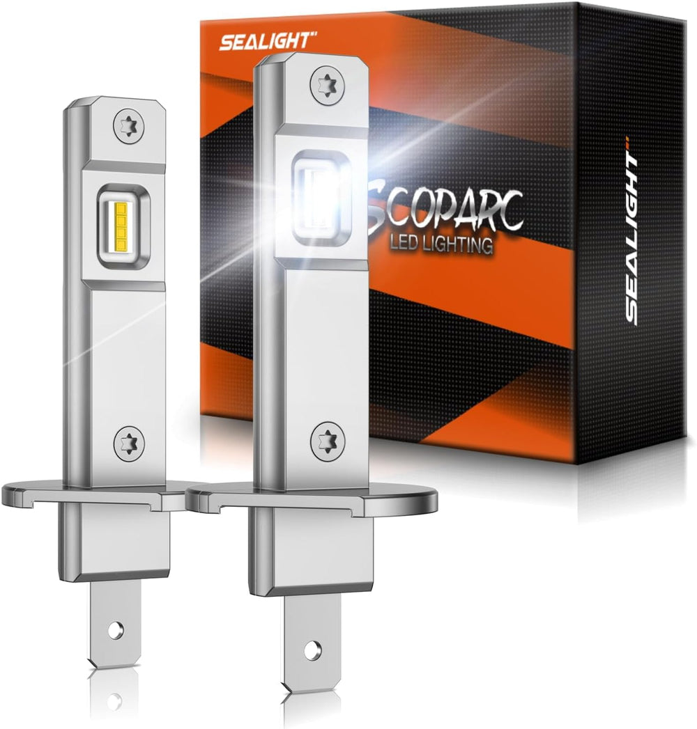 SEALIGHT H1 ATV Bulbs 70000LM Super Bright, Mini Size S6 H1 Light No Adapter ...