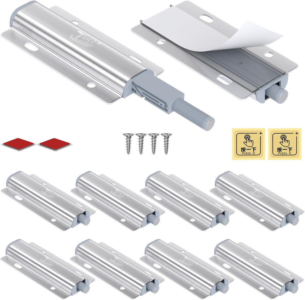 Metal Push Latches for Cabinets Jiayi 8 Pack Push to Open Door Latch Heavy Du...