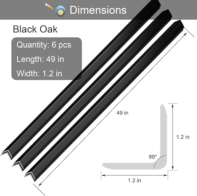 6 Pcs 49" Wall Corner Protector Trim
