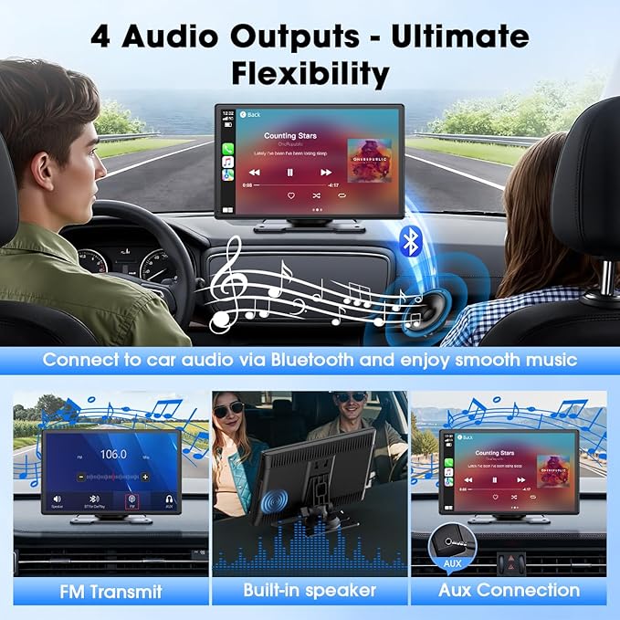 Carplay Screen for Car, Mirror Link, Voice Control, Hands-Free Calling