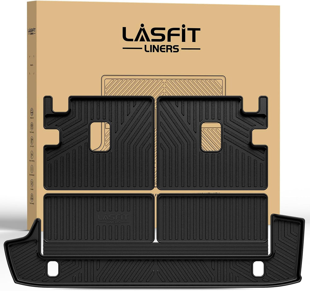 LASFIT Cargo & Backrest Mats for Toyota 4Runner 2013-2024, All Weather Cu...