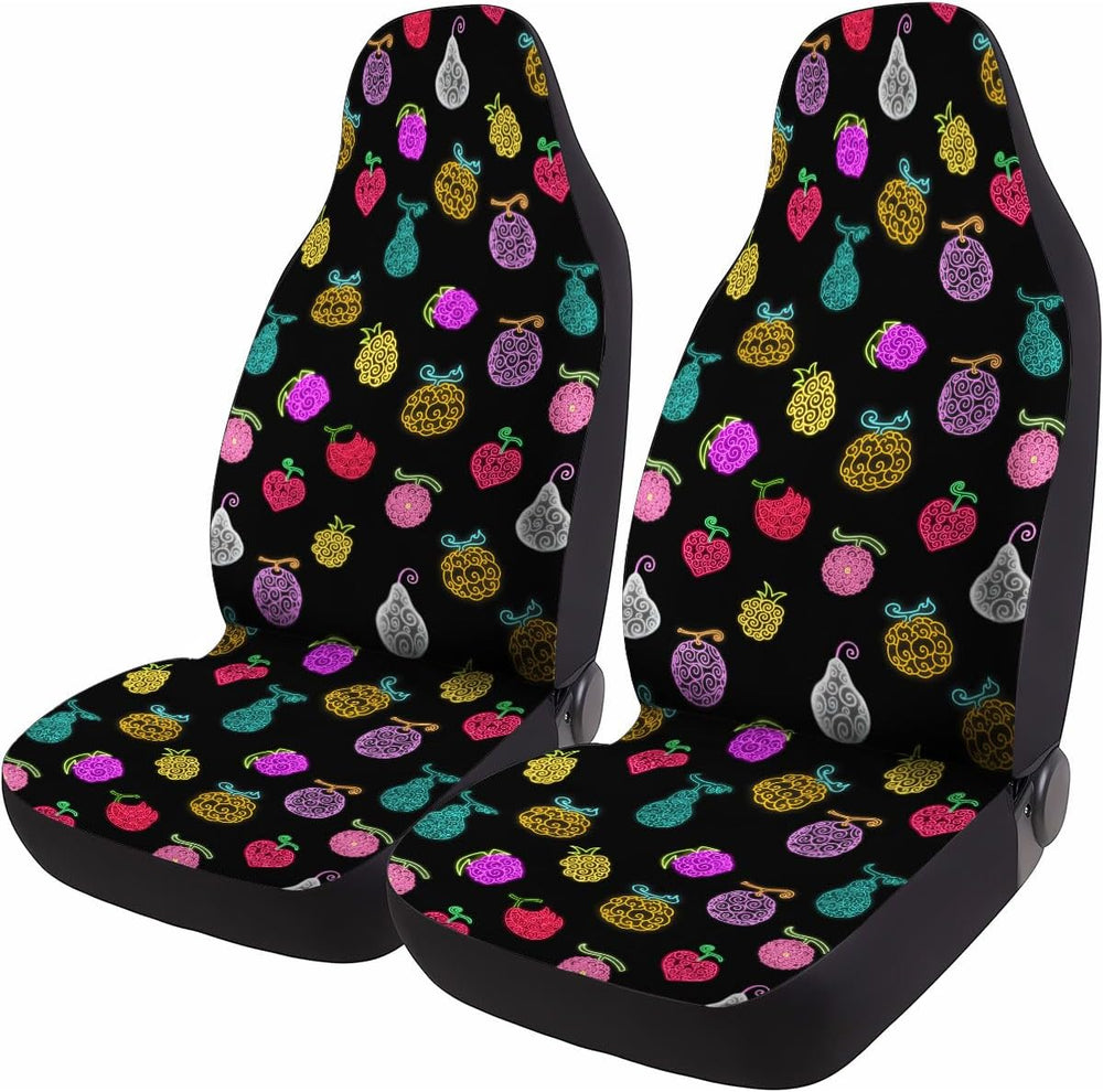 GENANY Fantasy Fruit Pattern Car Seat Covers, 2-Piece Front Seat Set