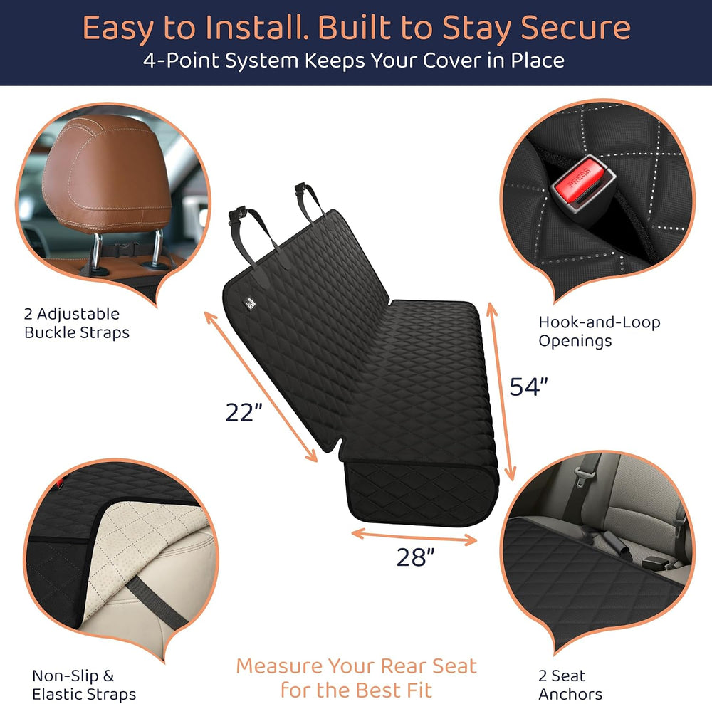 Bench Back Seat Cover for Dogs, Rear Dog Car Seat Covers for SUV & Truck