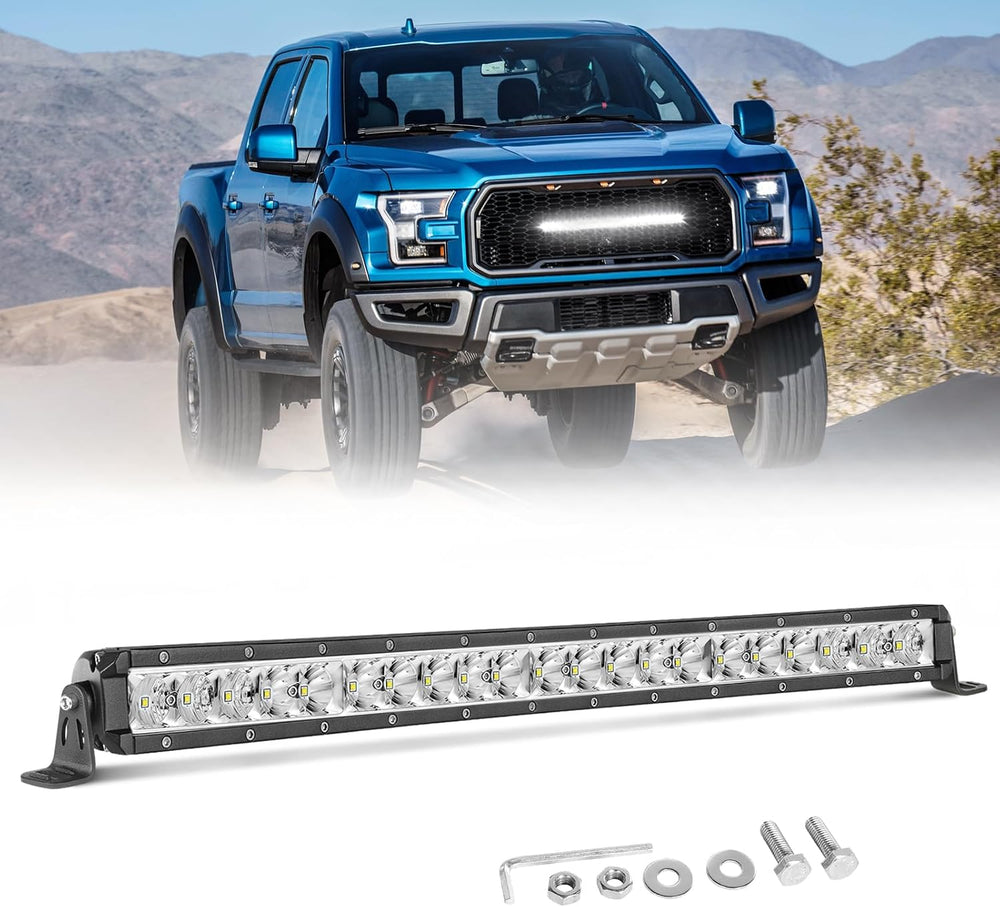 20 Inch LED Light Bar, Niwaker 100W Single Row Light Bar Spot Flood Combo Wor...