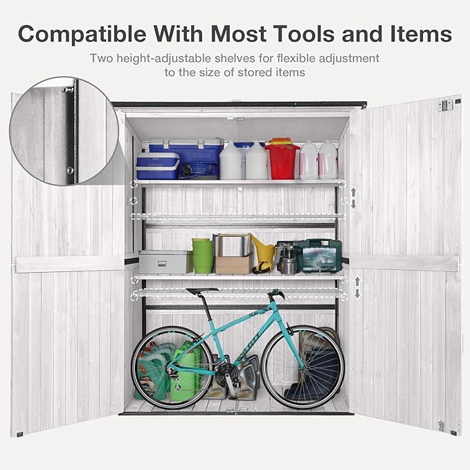 Outdoor Storage Shed with Floor