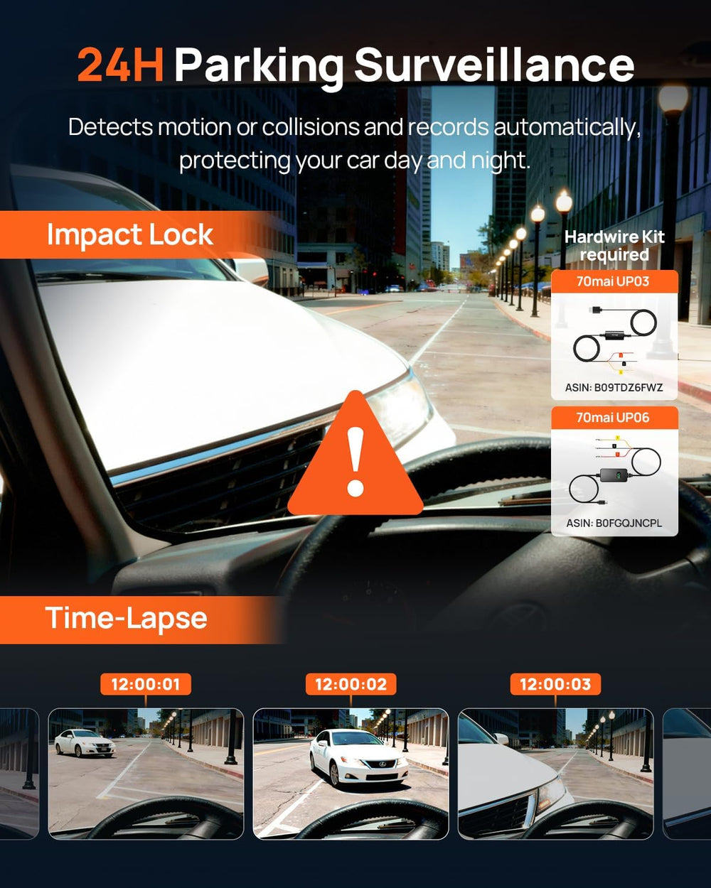 70mai 4K Dash Cam Front and Interior, 4K HDR Dash Camera with F1.55 Aperture,...