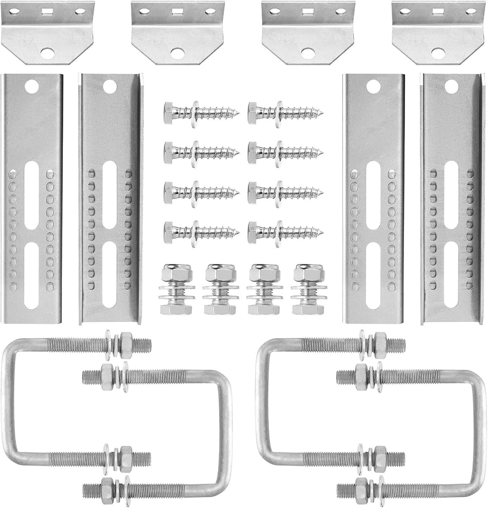 4 Pack 8"/10"/12" Boat Trailer Bunk Brackets for 1.5" x 3...