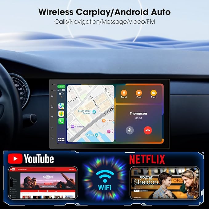 Wireless CarPlay Screen for Car & Android Auto Head Unit (25 Sets)