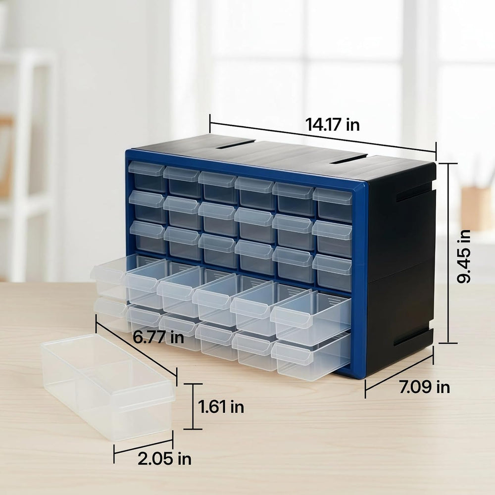 Northsky 30-Drawer Small Parts Cabinet, Stackable, Clear, 14.17 × 7.09 × 9.45...