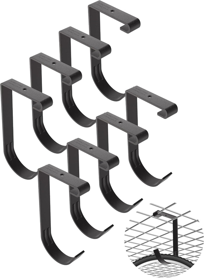 NACETURE Garage Ceiling Rack Bike Hooks, 8 Pack Storage Hooks (Flat Hook)