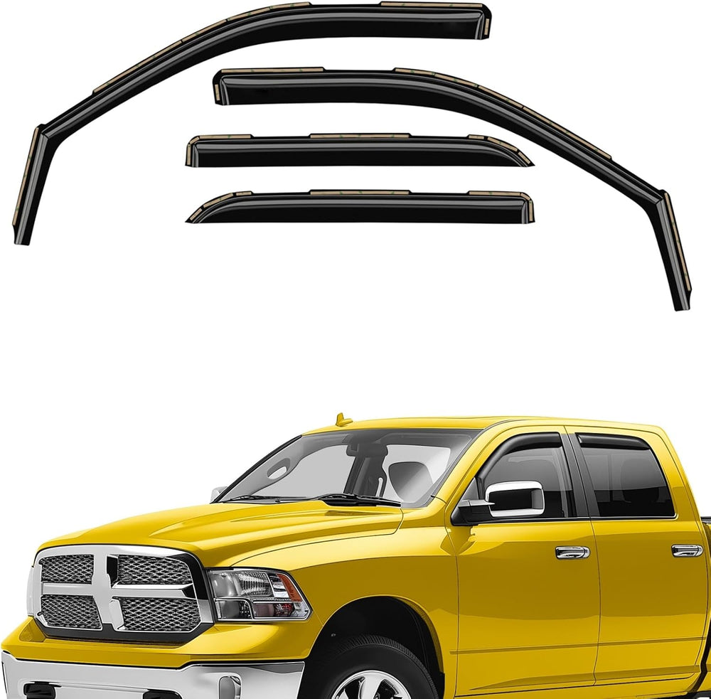 Extra Durable Window Deflectors in-Channel Window Visors Rain Guards Fit (4pcs)