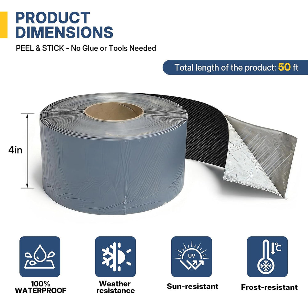 50ft X 4in Butyl Sealant Tape Waterproof Sealing Tape
