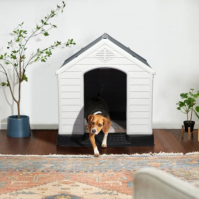 LEMBERI Durable Waterproof Plastic Dog House