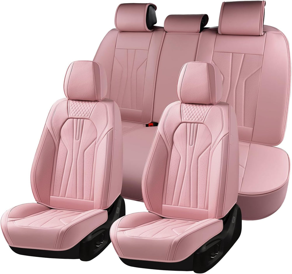 Huidasource Leather Car Seat Covers Full Set 5 Seats, Waterproof Faux Leather...