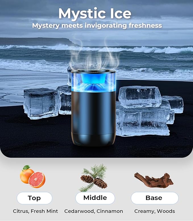 Smart Car Air Fresheners, Ambient Light & Mist Fragrance, Auto On/Off Car...