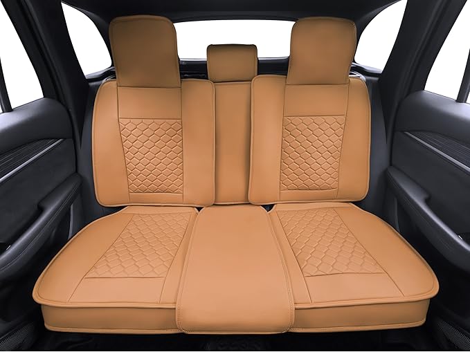 Elantrip Car Seat Cover Full Set Leather Car Seat Protector Universal fit