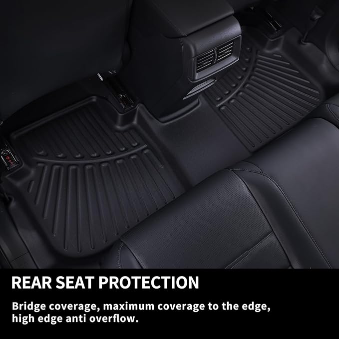 Floor Mats for Ford F-150 SuperCrew Cab 2010-2014, All-Weather Custom Fit (3-...