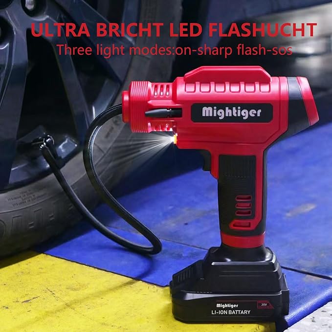 Tire Inflator 20V Cordless Mini Air Compressor DC 12V Portable Handheld Car Air