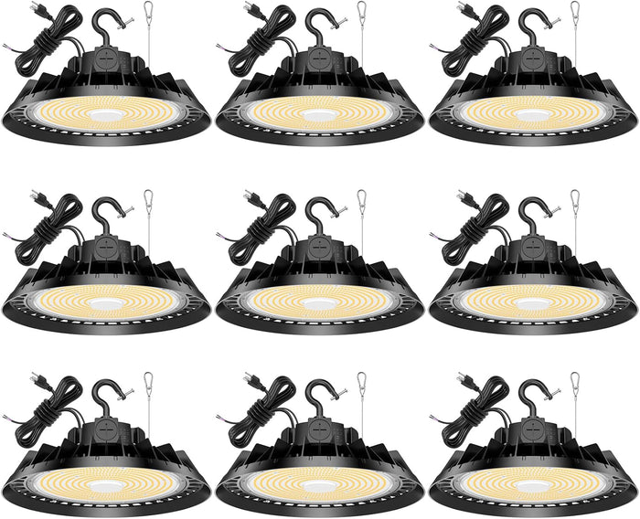9Pack LED High Bay Lights, 240W UFO High Bay LED Shop Lights, 36000LM
